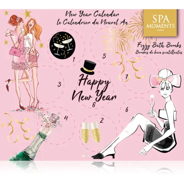 Spa Moments Spa Moments Happy New Year Sparkling Bath Bombs koledar odštevanja do novega leta