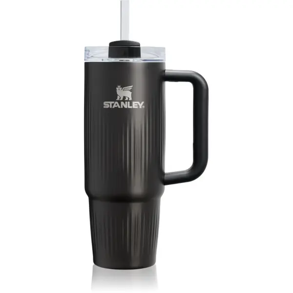 Stanley Stanley Quencher H2.O FlowState™ Fluted Tumbler lonček iz nerjavečega jekla s slamico srednja Black PVD 890 ml