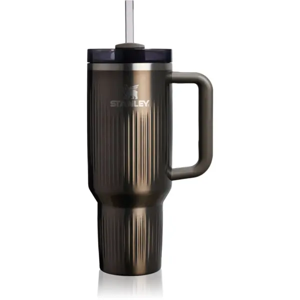 Stanley Stanley Quencher H2.O FlowState™ Fluted Tumbler lonček iz nerjavečega jekla s slamico velik Gunmetal Shine 1180 ml