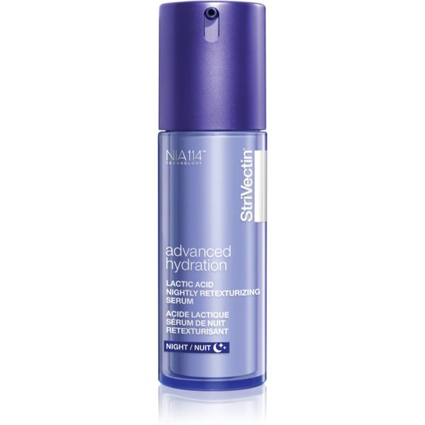 StriVectin StriVectin Advanced Hydration Lactic Acid Nightly Retexturizing Serum nočni serum za obnovo površine kože 30 ml