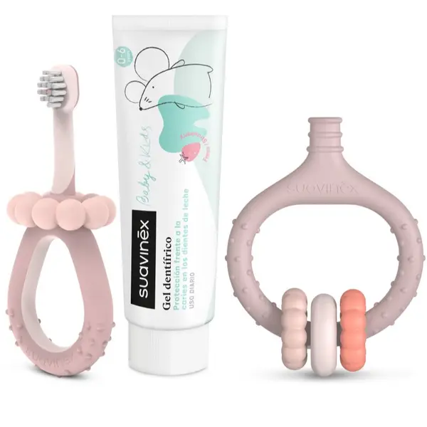 Suavinex Suavinex Baby & Kids My First Dental Care Set darilni set za dojenčke in otroke Pink