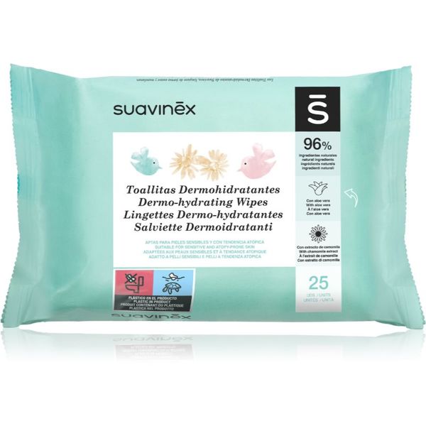 Suavinex Suavinex Baby Dermo-hydrating Wipes vlažni robčki za obraz in telo 25 kos