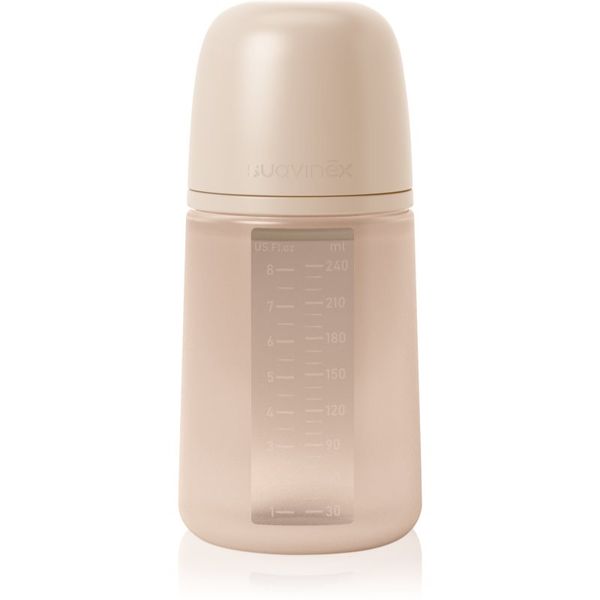 Suavinex Suavinex Colour Essence SX Pro steklenička za dojenčke Medium Flow - Marshmallow Nude 240 ml