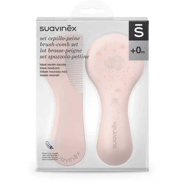 Suavinex Suavinex Dreams Brush-comb Set set za otroke od rojstva Pink 2 kos