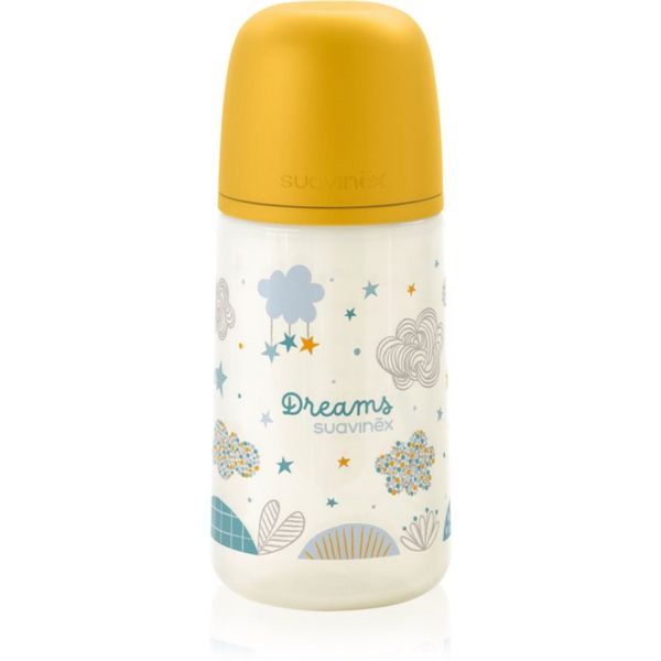 Suavinex Suavinex Dreams SX Pro Anatomical M steklenička za dojenčke 3 m+ Medium Flow - Yellow 270 ml