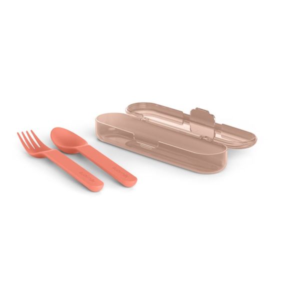 Suavinex Suavinex Go Natural Cutlery Set pribor 12 m+ Pink 3 kos