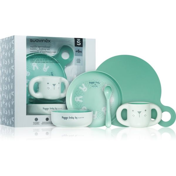 Suavinex Suavinex Hygge Toddler Feeding Set jedilni set za otroke 6 m+ Green 5 kos