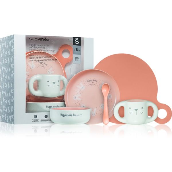 Suavinex Suavinex Hygge Toddler Feeding Set jedilni set za otroke 6 m+ Pink 5 kos