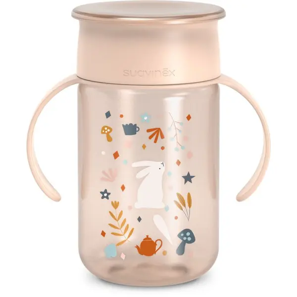Suavinex Suavinex Wonderland 360° Trainer Cup otroški lonček Rose 340 ml
