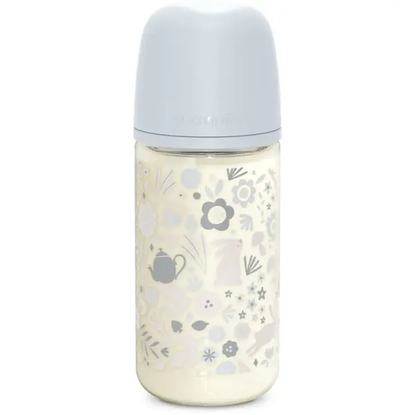 Suavinex Suavinex Wonderland SX Pro Physiological Anti-Colic Glass steklenička za dojenčke M Medium Flow 3 m+ Liberty Blue 1 kos