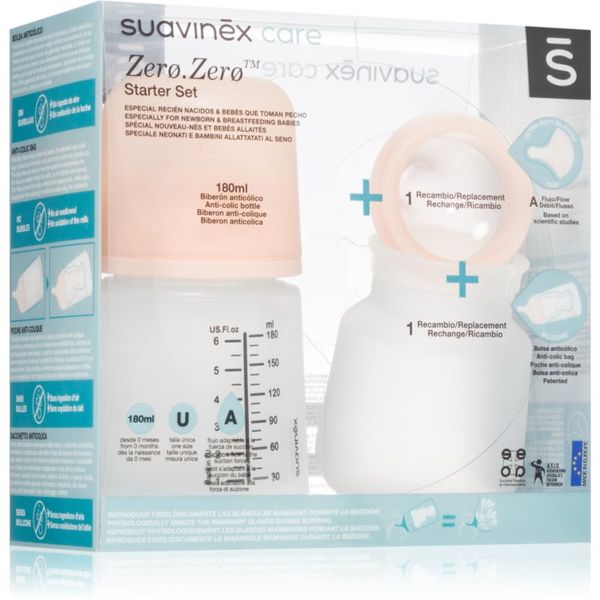 Suavinex Suavinex Zero Zero Starter Set darilni set A Adaptable Flow 0 m+(za otroke od rojstva)