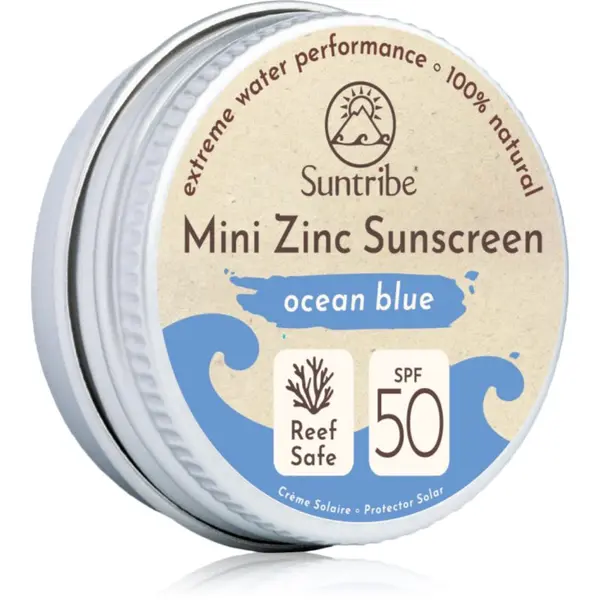 Suntribe Suntribe Mini Zinc Sunscreen mineralna zaščitna krema za obraz in telo SPF 50 Ocean Blue 15 g