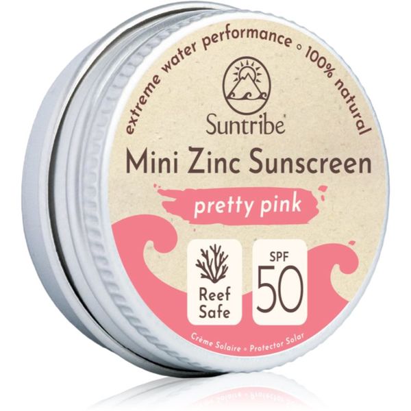 Suntribe Suntribe Mini Zinc Sunscreen mineralna zaščitna krema za obraz in telo SPF 50 Pretty Pink 15 g