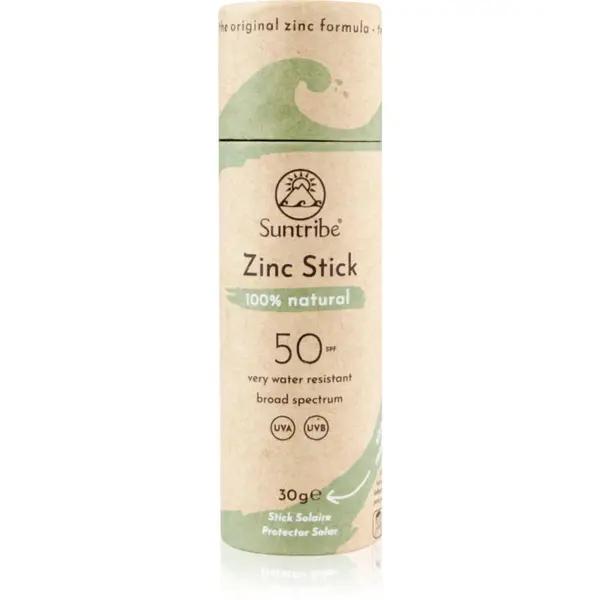 Suntribe Suntribe Sports Zinc Stick mineralna zaščitna paličica za občutljive predele kože SPF 50 Mint Green 30 g
