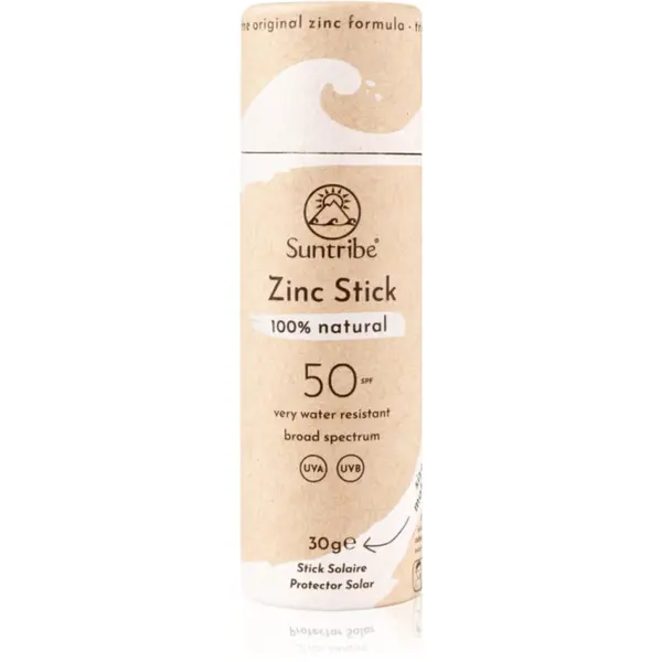 Suntribe Suntribe Sports Zinc Stick mineralna zaščitna paličica za občutljive predele kože SPF 50 Original White 30 g