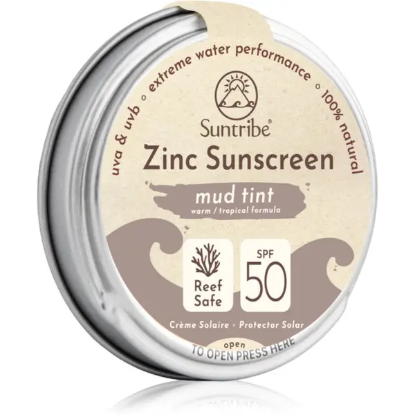 Suntribe Suntribe Zinc Sunscreen mineralna zaščitna krema za obraz in telo SPF 50 Mud Tint 45 g
