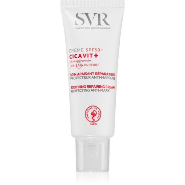 SVR SVR Cicavit+ pomirjajoča in regeneracijska krema z visoko UV zaščito SPF 50+ 40 ml