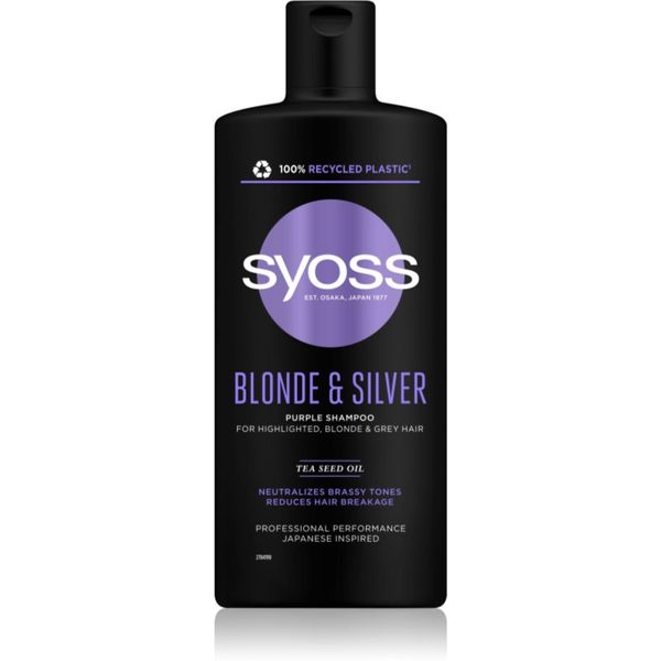 Syoss Syoss Blonde & Silver vijoličen šampon za blond in sive lase 440 ml