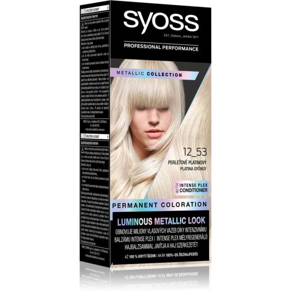 Syoss Syoss Color Metallic Collection permanentna barva za lase odtenek 12_53 Platinum Pearl 1 kos