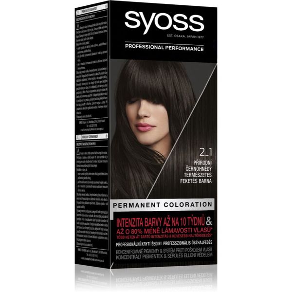 Syoss Syoss Color permanentna barva za lase odtenek 2_1 Natural Black Brown 1 kos