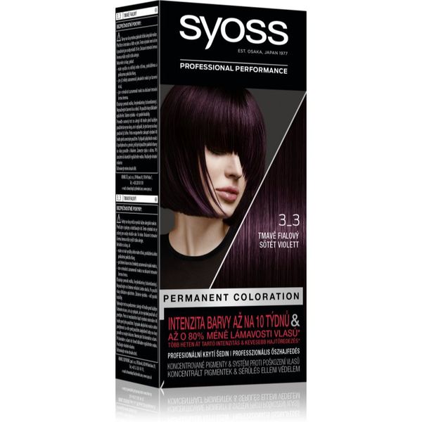 Syoss Syoss Color permanentna barva za lase odtenek 3-3 Dark Violet