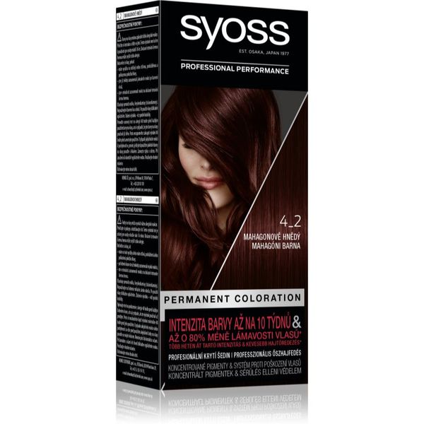 Syoss Syoss Color permanentna barva za lase odtenek 4-2 Mahogany Red 1 kos