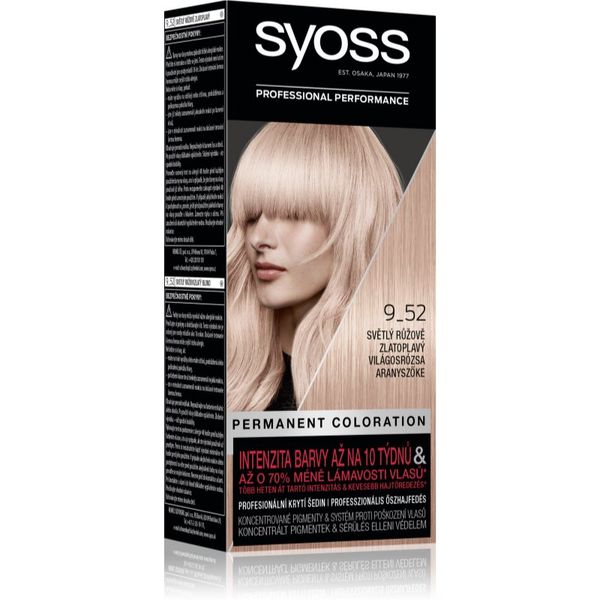 Syoss Syoss Color permanentna barva za lase odtenek 9-52 Light Rose Gold Blond