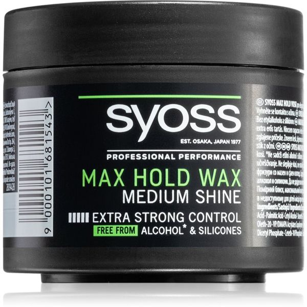 Syoss Syoss Max Hold vosek za stilsko oblikovanje las z ekstra močnim utrjevanjem 150 ml