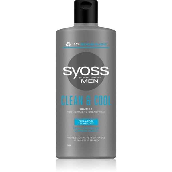 Syoss Syoss Men Clean & Cool šampon za normalne in mastne lase 440 ml