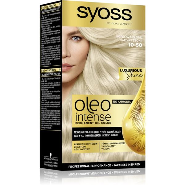 Syoss Syoss Oleo Intense permanentna barva za lase z oljem odtenek 10-50 Light Ashy Blond 1 kos