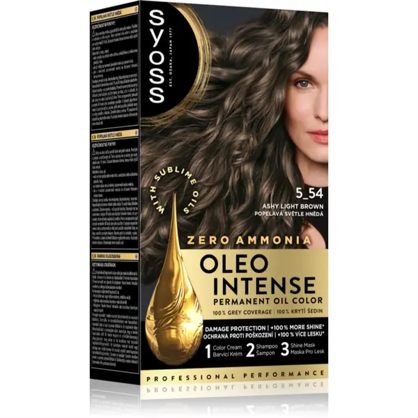 Syoss Syoss Oleo Intense permanentna barva za lase z oljem odtenek 5-54 Ashy Light Brown 1 kos