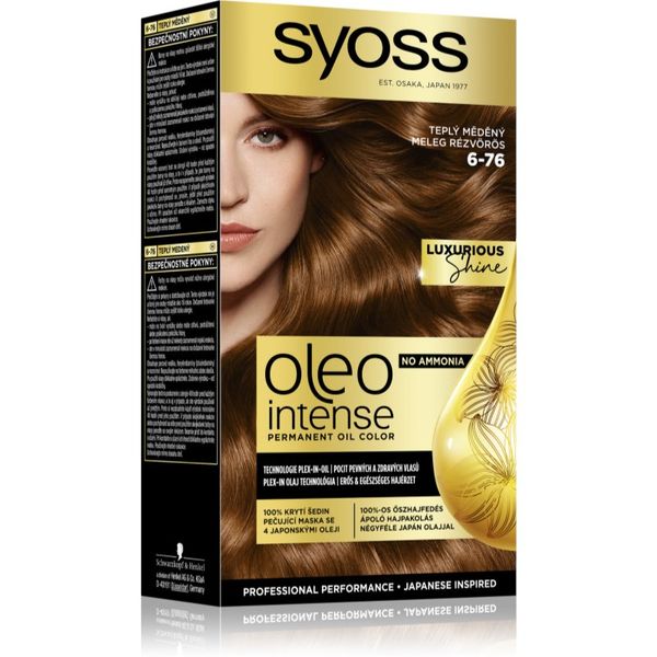 Syoss Syoss Oleo Intense permanentna barva za lase z oljem odtenek 6-76 Warm Copper 1 kos