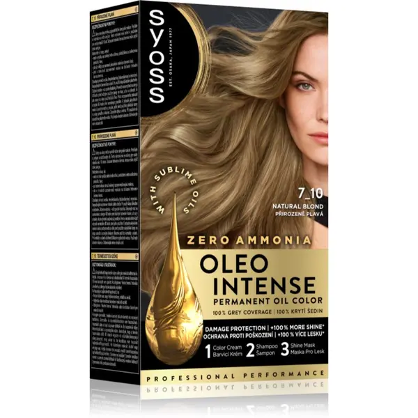 Syoss Syoss Oleo Intense permanentna barva za lase z oljem odtenek 7-10 Natural Blond 1 kos