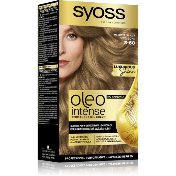 Syoss Syoss Oleo Intense permanentna barva za lase z oljem odtenek 8-60 Honey Blond 1 kos