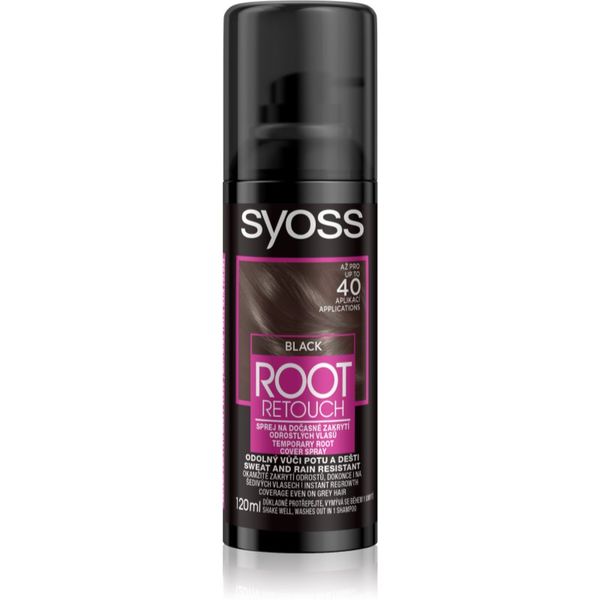 Syoss Syoss Root Retoucher tonirana barva za narastek v pršilu odtenek Black 120 ml