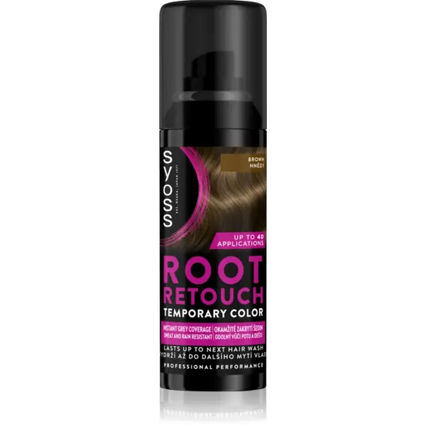Syoss Syoss Root Retoucher tonirana barva za narastek v pršilu odtenek Brown 120 ml