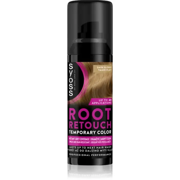 Syoss Syoss Root Retoucher tonirana barva za narastek v pršilu odtenek Dark Blonde 120 ml