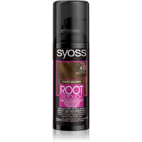 Syoss Syoss Root Retoucher tonirana barva za narastek v pršilu odtenek Dark Brown 120 ml