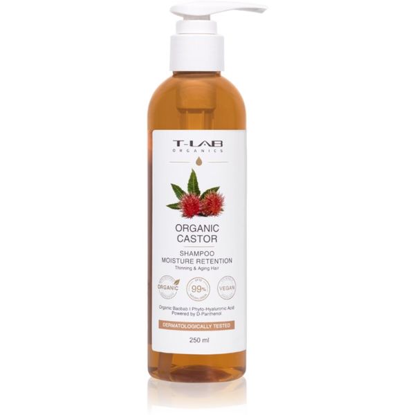 T-LAB Organics T-LAB Organics Organic Castor Moisture Retention Shampoo šampon za suhe in krhke lase ml