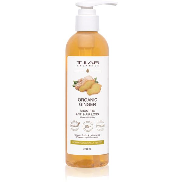 T-LAB Organics T-LAB Organics Organic Ginger Anti Hair Loss Shampoo šampon za okrepitev las za redke lase 250 ml