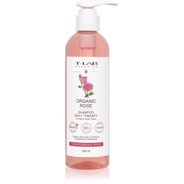 T-LAB Organics T-LAB Organics Organic Rose Daily Therapy Shampoo pomirjujoči šampon za vse tipe las ml