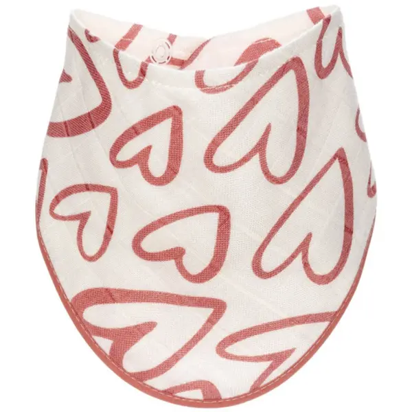 T-Tomi T-TOMI BIO Bamboo Bibs Pink Hearts slinček 27 x 42 cm 1 kos
