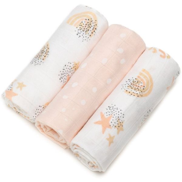 T-Tomi T-TOMI BIO Bamboo Diapers plenice iz blaga Rainbow 70x70 cm 3 kos