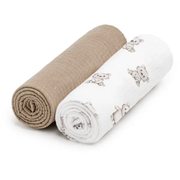 T-Tomi T-TOMI BIO Muslin Diapers plenice iz blaga Teddy 65x65 cm 2 kos