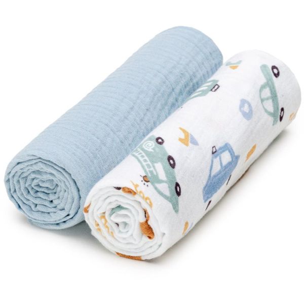 T-Tomi T-TOMI BIO Muslin Diapers plenice iz blaga Traffic 65x65 cm 2 kos