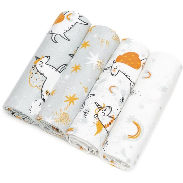 T-Tomi T-TOMI Cloth Diapers Unicorns plenice iz blaga 76x76 cm 4 kos