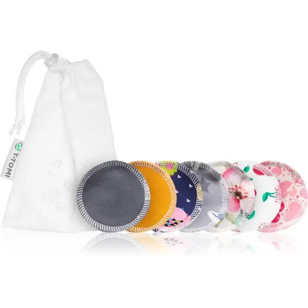 T-Tomi T-TOMI Make-up Removal Pads Set Soft 1 Week pralne blazinice za odstranjevanje ličil COLOUR + Laundry Wash Bag 7 kos