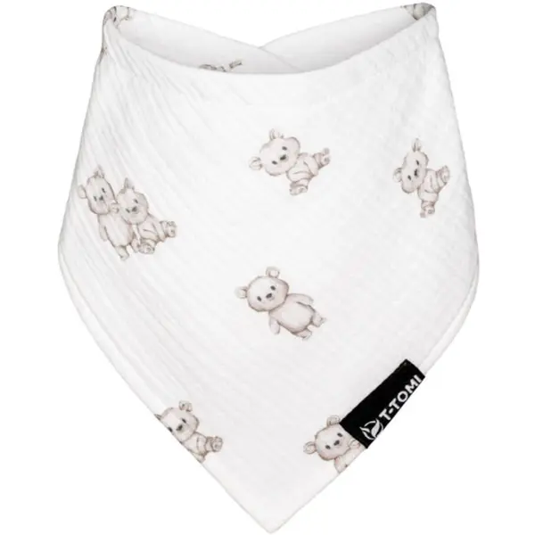 T-Tomi T-TOMI Muslin Bib Teddy slinček 30 x 45 cm 1 kos