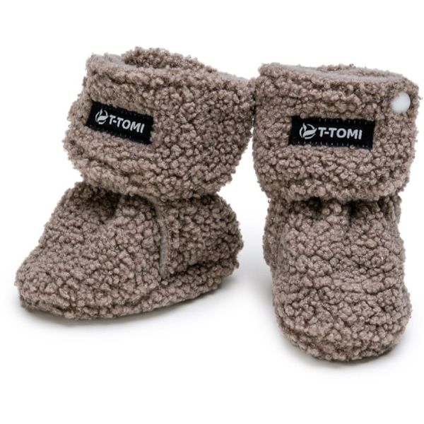 T-Tomi T-TOMI TEDDY Booties Grey otroški copati 0-3 months 1 kos