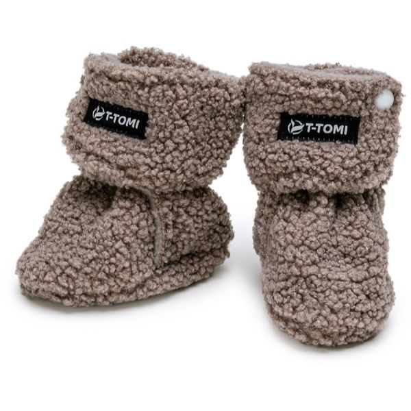 T-Tomi T-TOMI TEDDY Booties Grey otroški copati 6-9 months 1 kos